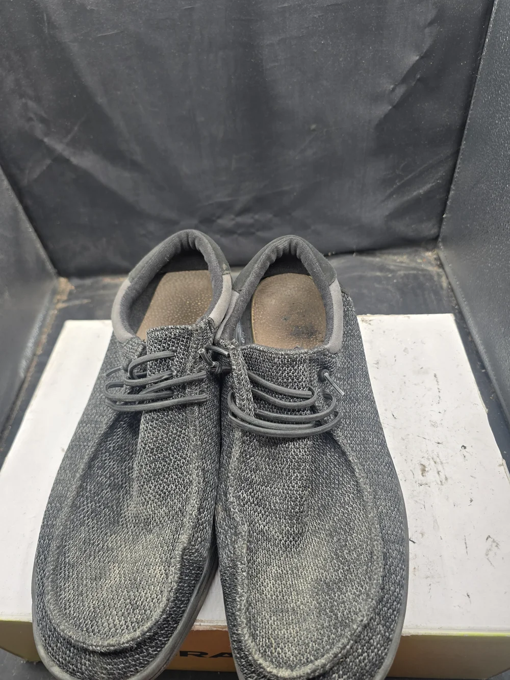 Hey Dude Men's Charcoal Knit Slip-On Loafers